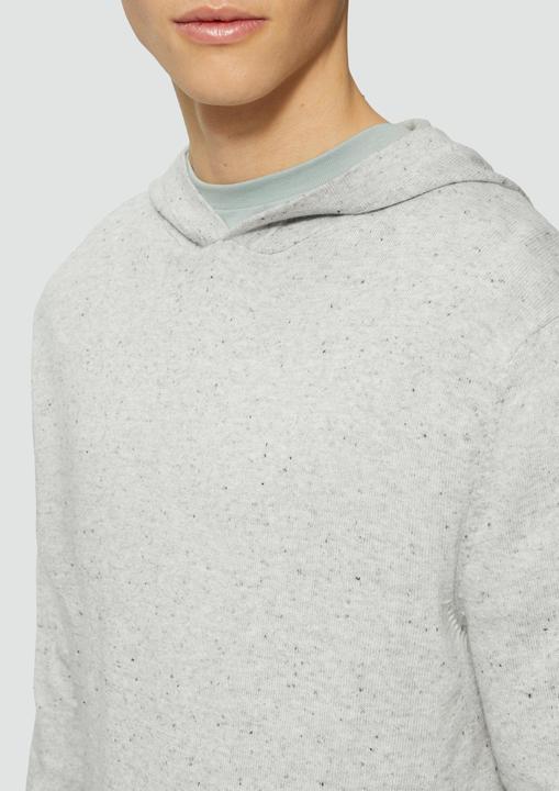 Actual product image s.Oliver Strickpullover Gestrickter Hoodie aus Melangegarn (M)