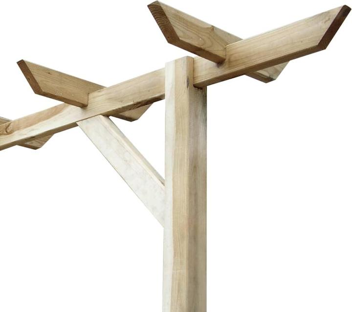 Actual product image vidaXL Garden pergola 200x40x205 cm wood (200 cm, 40 cm)