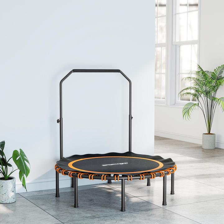 Produktbild SportNow Fitness Trampolin Stahl, Kunststoff Schwarz+Orange (114 cm)