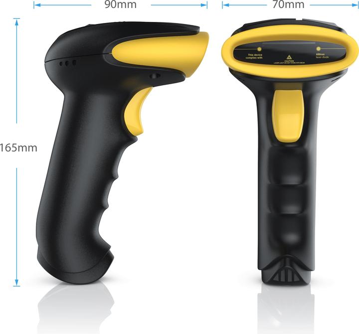 Actual product image Aplic Barcode Scanner Wireless - 2.4 Ghz wireless laser handheld scanner, handheld reader USB, 6 scan