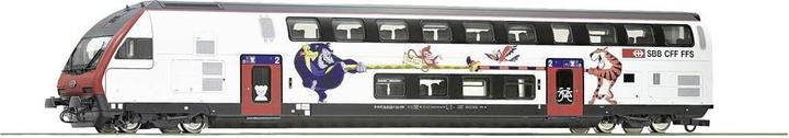 Actual product image Roco 74718 SBB 2nd class double-decker control car, type Bt IC2020 (DCC) (Track H0)