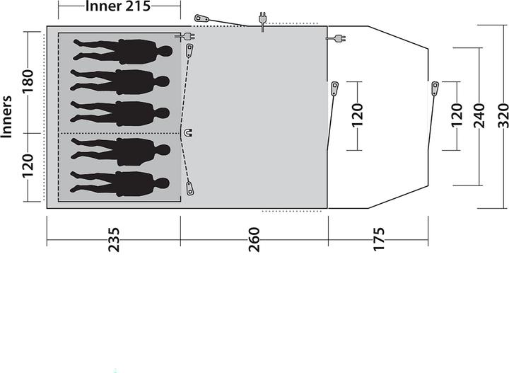 Produktbild Outwell Phoenix 5 (Tunnelzelt, 28.10 kg, 5 Personen)