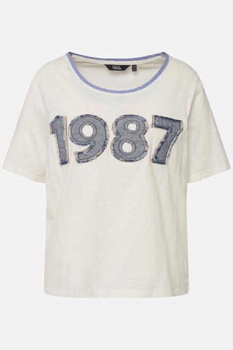 Actual product image Ulla Popken 1987 Patch Short Sleeve Tee (50, 52)