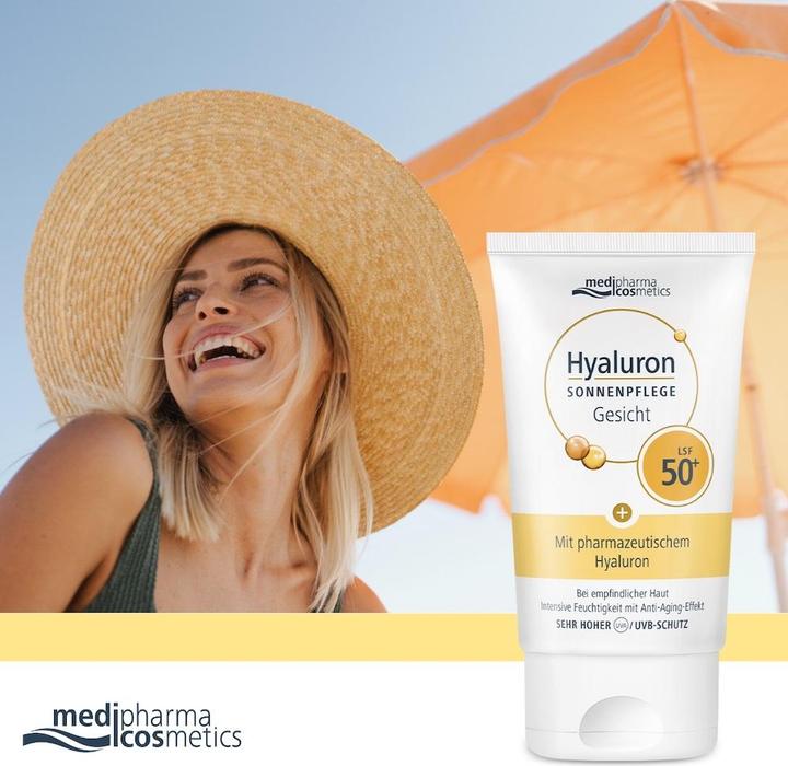Produktbild Medipharma cosmetics Hyaluron Sonnenpflege Gesicht LSF 50+, 50 ml Creme (Sonnencreme Gesicht, SPF 50+, 50 ml)