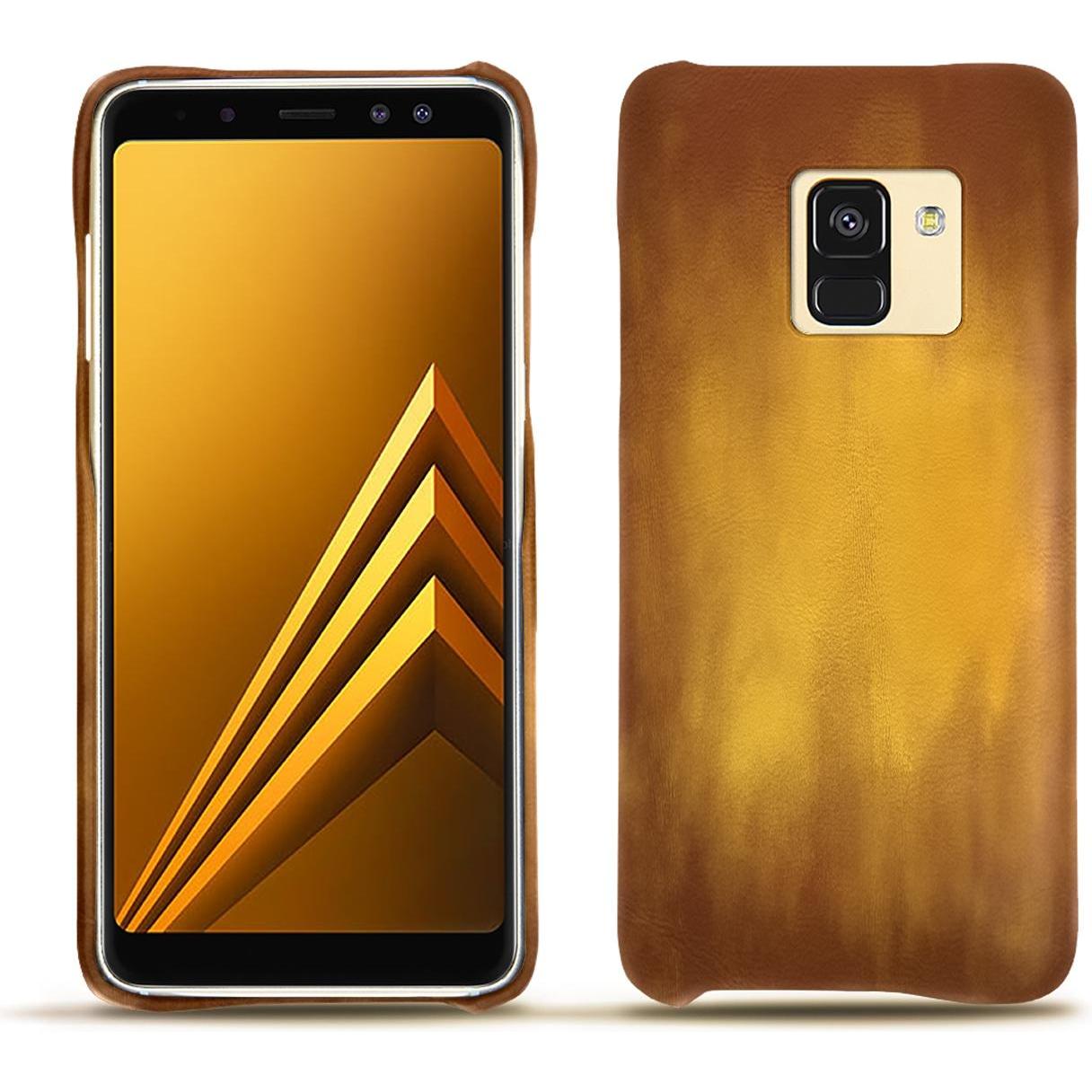 Noreve Lederschutzhülle (Samsung Galaxy A8 (2018)), Smartphone Hülle, Gold