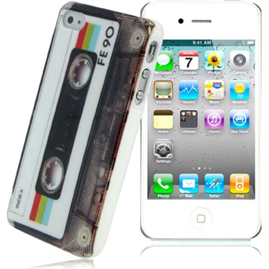 Thumbnail - König Design Schutzhülle Hard Case Hülle für Handy iPhone 4 & 4S Kassette Design (Apple iPhone 4, LG G4s), Smartphone Hü...