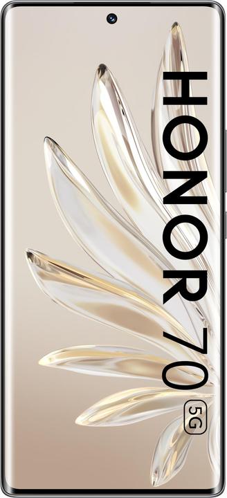 Productafbeelding Honor 70 (128 GB, Middernachtelijk zwart, 6.67", Dubbele SIM, 5G)
