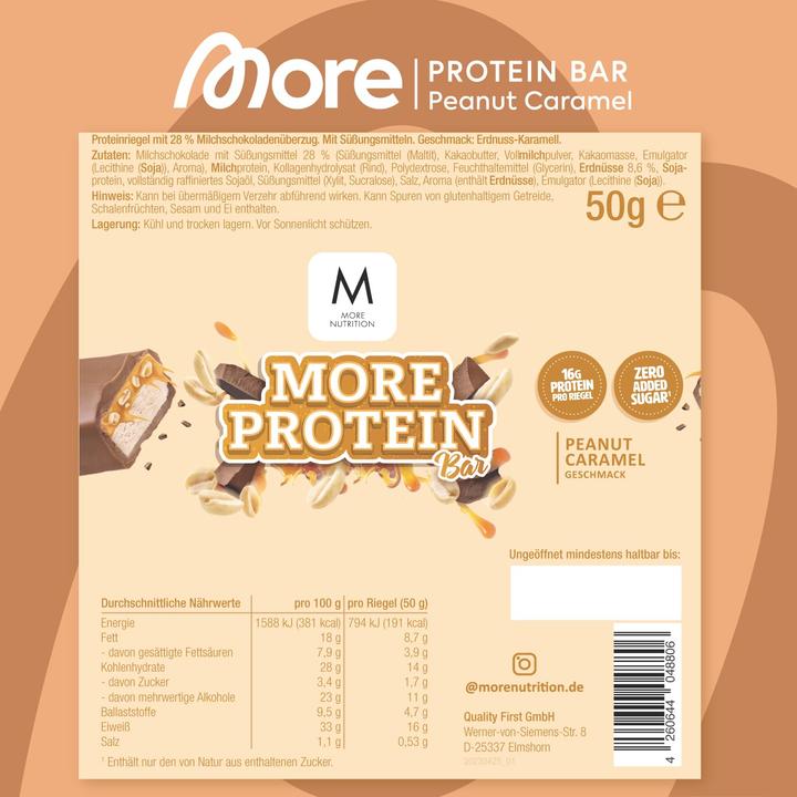 Actual product image More Nutrition More Protein (Peanut Caramel, 1 pcs., 50 g)