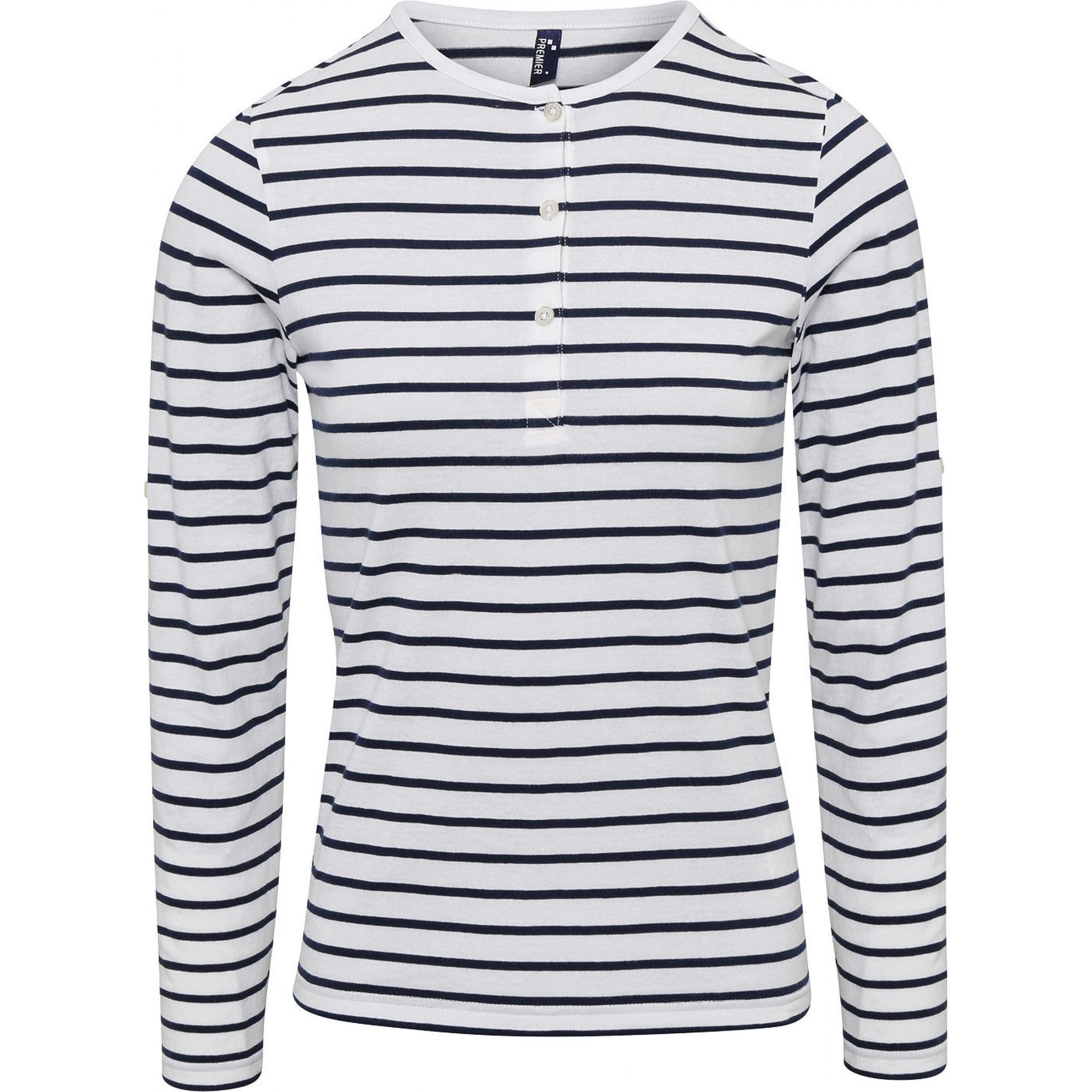 Premier, Damen, Hemd, Long John, Weiss, Blau, (S)