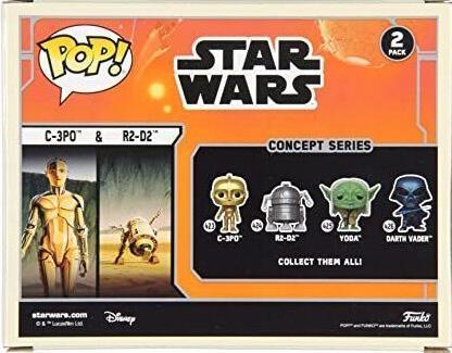 Actual product image Funko Star Wars - R2-D2 & C-3PO 9 POP! Vinyl figures 2-pack Concept Series 9 cm