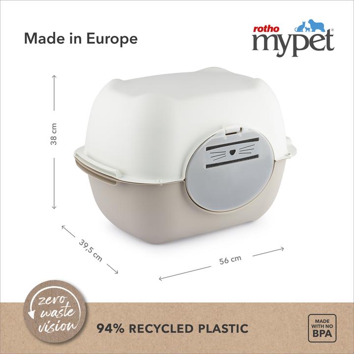 Actual product image Rotho Set Katzentoilette 3 Tlg. BELLA farbig sortiert V2 (Cat litter box closed)