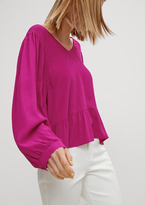 Image du produit Comma Bluse Peplum-Bluse aus Viskose (40)