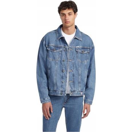 Guess, Uomini, Giacca leggera, Gj Herren-Jeansjacke in Übergrösse, (XL)