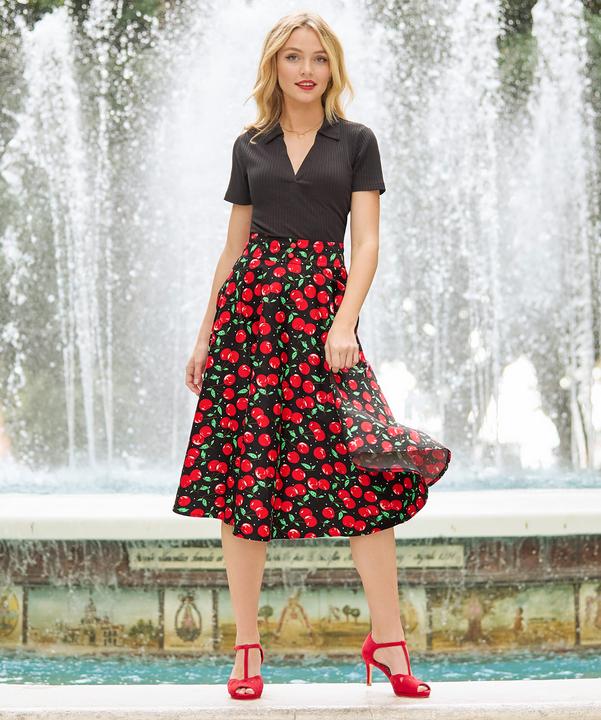 Image du produit Joe Browns Cherry Print Vintage Midi Skirt (46)