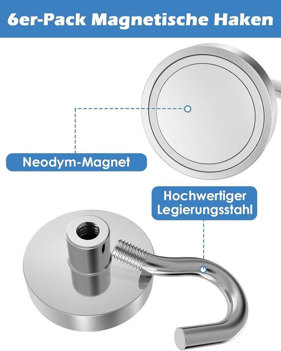 Produktbild Swissdetector Magnetische Haken (6 x)
