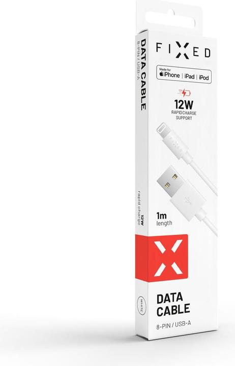 Actual product image Fixed USB cable USB-A - Lightning 1 m White (FIXD-UL-WH) (1 m, USB 2.0, 20 W)