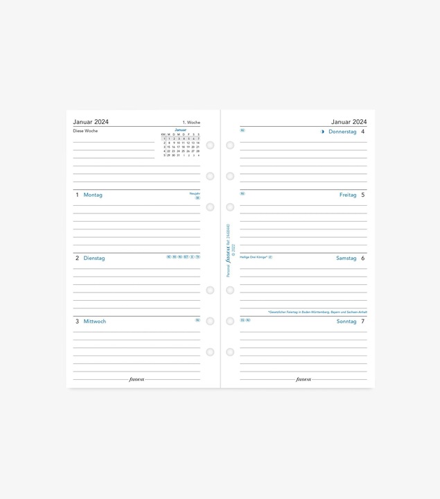 Image du produit Filofax Encart de calendrier (95 x 171 mm, Allemand)