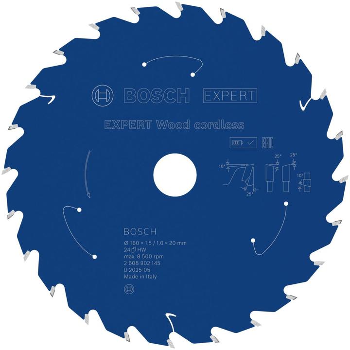 Produktbild Bosch Professional Zubehör EXPERT Wood Kreissägeblatt, 160x20 mm, T24