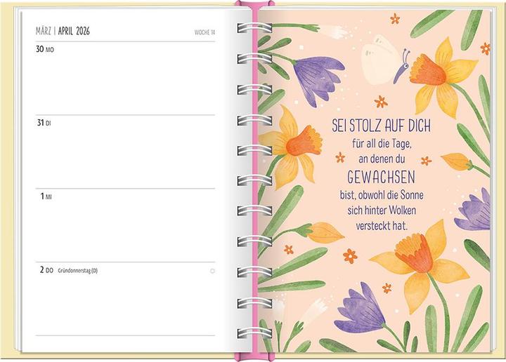 Produktbild Terminplaner 2026 Der frühe Vogel (10 x 15,5 cm, 1 Woche / 2 Seiten)