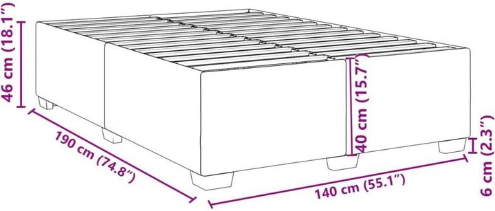 Image du produit vidaXL Bettgestell (140 x 190 cm)