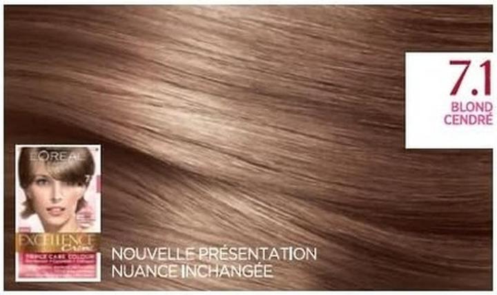 Produktbild L'Oréal Paris L'Oreal Excellence Creme Permanent Hair Dye Cream 7.1 Ash Blonde (7.1 Ash Blonde)