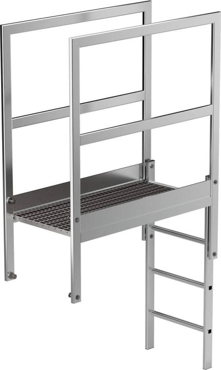 Munk Attika-ï¿½berstieg Alu-blank Sonderlï¿½nge (120 cm)