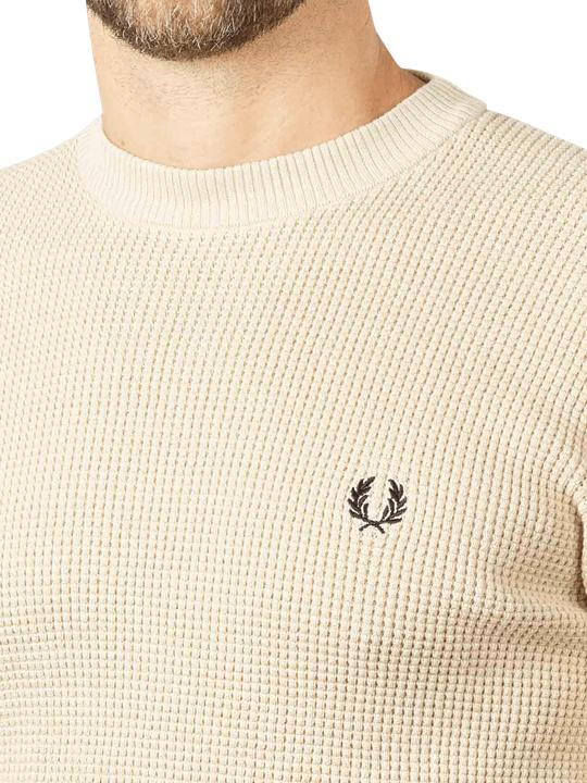 Immagine prodotto Fred Perry Waffle Stitch Pullover Crew Neck Oatmeal (XXL)
