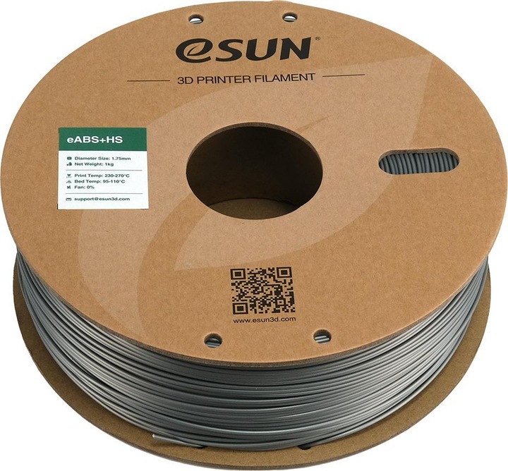 Produktbild eSUN EABS+HS 1,75mm SILVER 1kg (ABS, 1.75 mm, 1000 g, Silber)