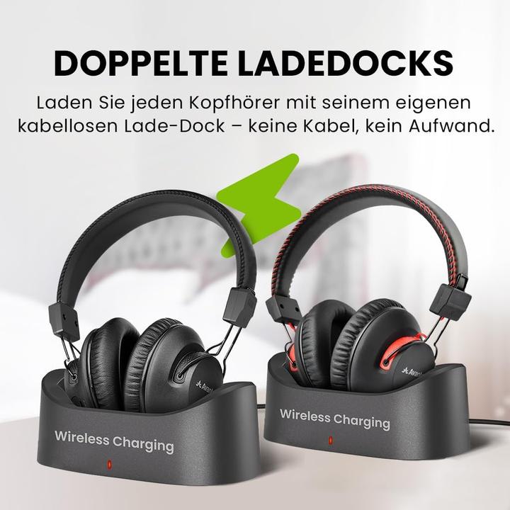 Image du produit Avantree HT41899 Plus 2 TV-Kopfhörer mit Sender & Lade-Docks (NC, 50 h, Sans fil)