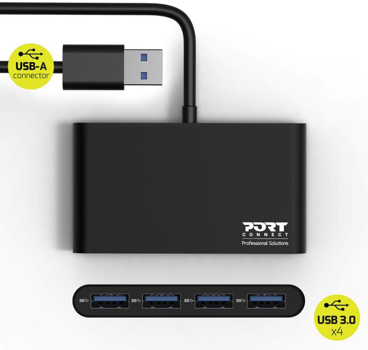 Produktbild Port Designs USB 3.0 Hub (USB-A, 4 Ports)