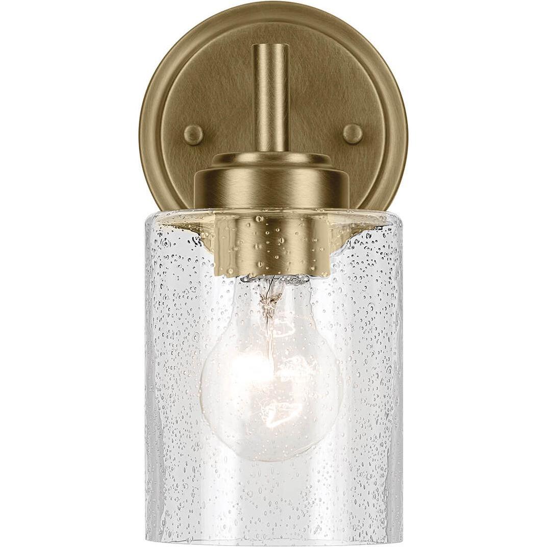 Elstead Lighting, Illuminazione esterna, Elstead Winslow Wandleuchte E27 Naturmessing Glas mit Luftbläschen (E27)