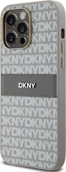 Produktbild DKNY Tonal Stripe PU Leather Case für Apple iPhone 14 Pro - beige (Apple iPhone 14 Pro)