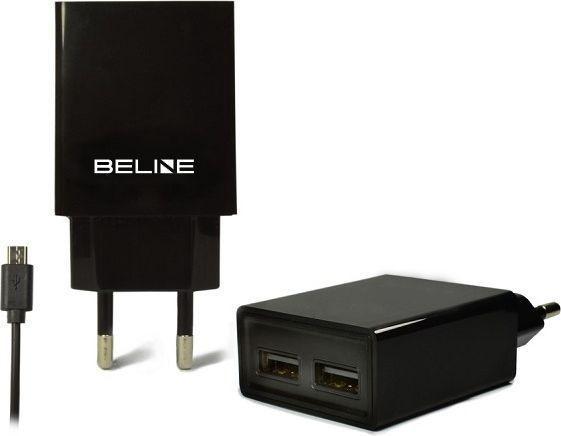 Beline Chargeur de voyage 2xUSB + microUSB 2A bla (10 W, 2 ports)