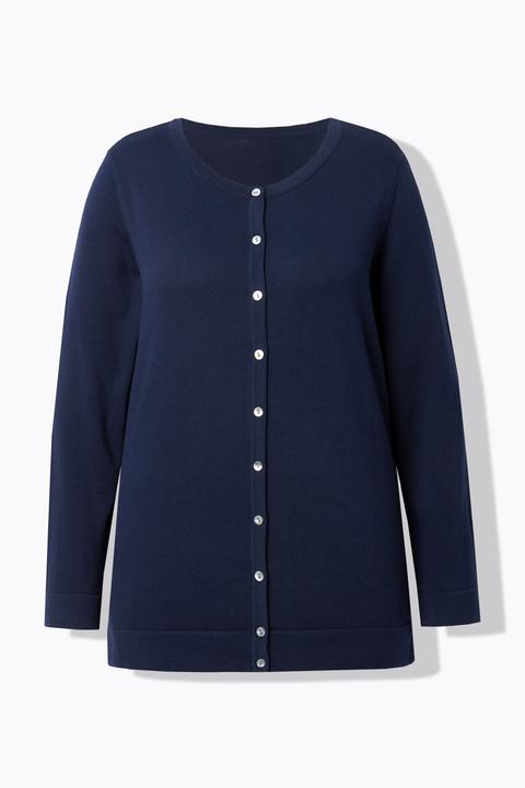 Produktbild Ulla Popken Twinset-Strickjacke, Rundhals, Langarm, Pima Cotton (62)