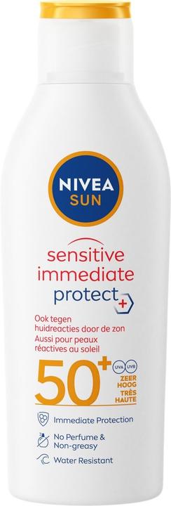 Immagine prodotto NIVEA Latte solare Sun Sensitive Immediate Protect Spf 50+ 200ml (Latte solare, SPF 50+, 200 ml)