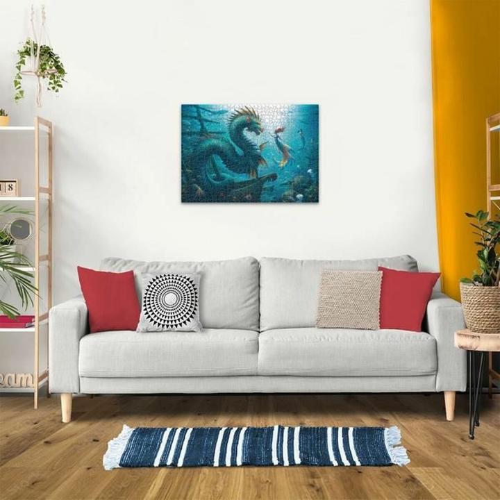 Produktbild Ravensburger Puzzle 12001434 - Enchanted Depths: Dragon, Mermaid and Turtles - 1000 Teile Puzzle (1000 Teile)