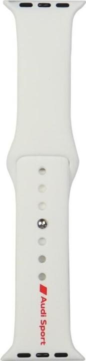 Karl Lagerfeld Sport Red Logo Silicone Watch Strap for Apple Watch 40 / 41 / 42 mm - white (Silicone)