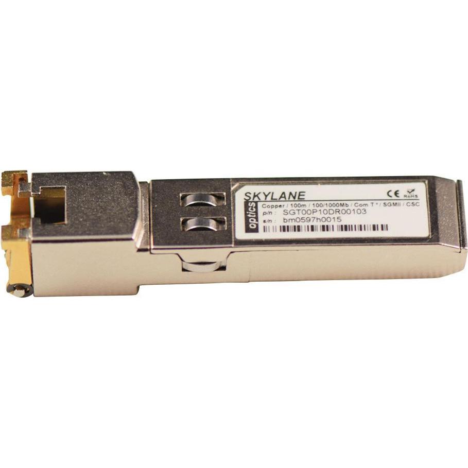 Skylane Optics SFP copper transceiver module coded for open platform SFT00P10GE0A000, Transceiver, Silber