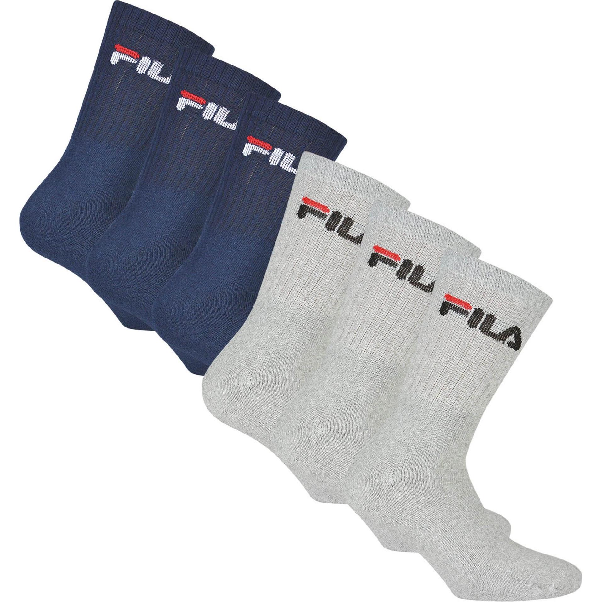 FILA, Herren, Socken, Socken Sportlich Stretch, Mehrfarbig, (6er Pack, 35 - 38)
