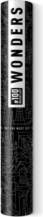 Actual product image 1dea.me Weltwunder 100 Bucketlist - Rubbelposter / Scratch Map (60 x 40 cm)