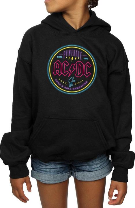 Immagine prodotto AC/DC Circle Neon Felpa con Cappuccio Ragazze (128)