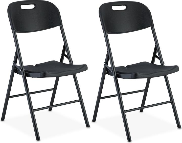 Relaxdays 2x sedie-pieghevoli