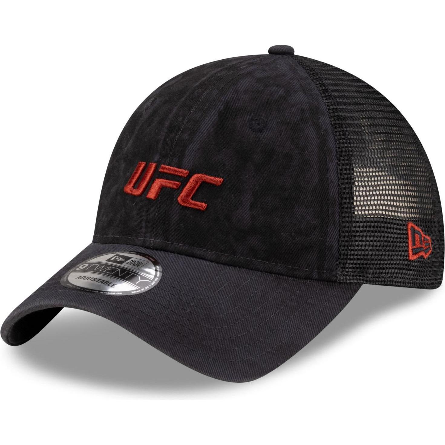New Era, Cap, 9Twenty Trucker Cap - UFC MMA oil washed charcoal