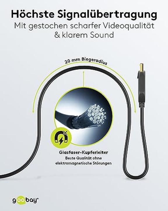 Actual product image Goobay Optical DisplayPort Hybrid Connecting Cable 1.4 (10 m)