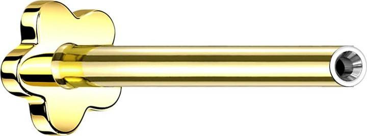 Produktbild Star Piercing Micro Threadless Labret-Stab Blume vergoldet (ohne Messing, Titan G23)