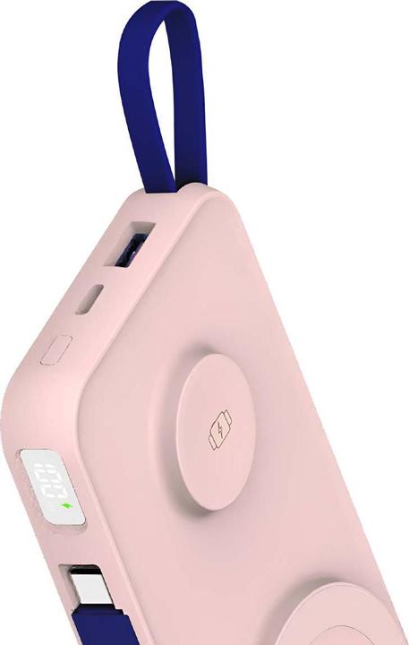 Produktbild 3MK Powerbank PastelUp 10,000mAh 22.5W z Magsafe + ładowanie Apple Watch różowy (10000 mAh, 22.50 W, 37 Wh)