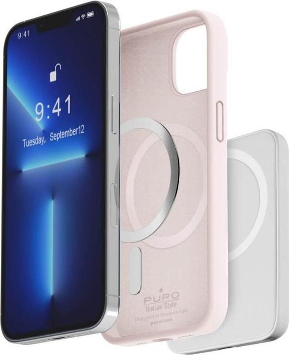 Actual product image Puro ICON MAG mobile phone case (6.1") Cover Pink (Apple iPhone 14)