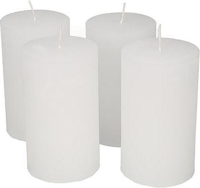 Produktbild Söllner Floristik Stumpenkerze 120x70mm weiss 4erSet (4 Stk.)
