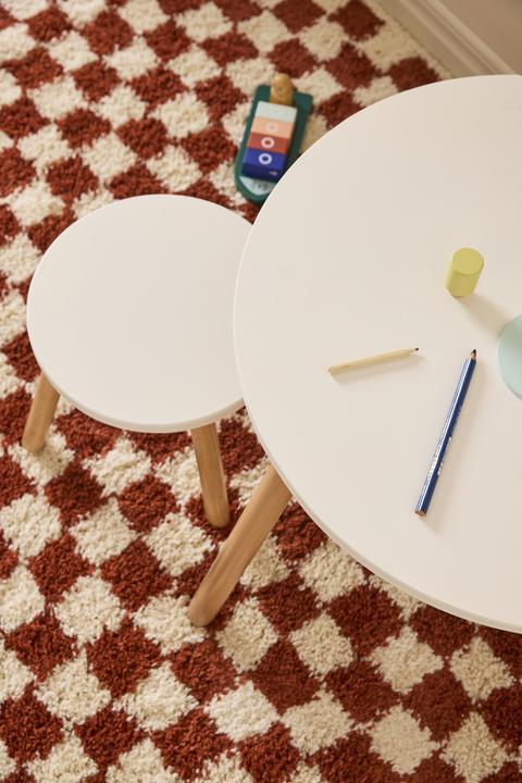 Produktbild Kids Concept Tisch und zwei Hocker, weiss (Kinderhocker)