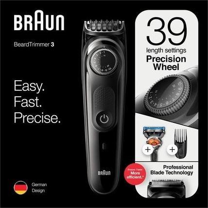 Actual product image Braun Beard Trimmer BT3242 Cordless, Operating time (max) 80 min, Number of length steps 39, Number